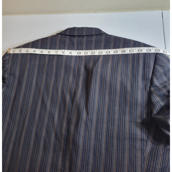 Jack Victor Prossimo Gray Striped 3-Button Formal Career Sport Coat Mens 44L - Picture 7 of 16